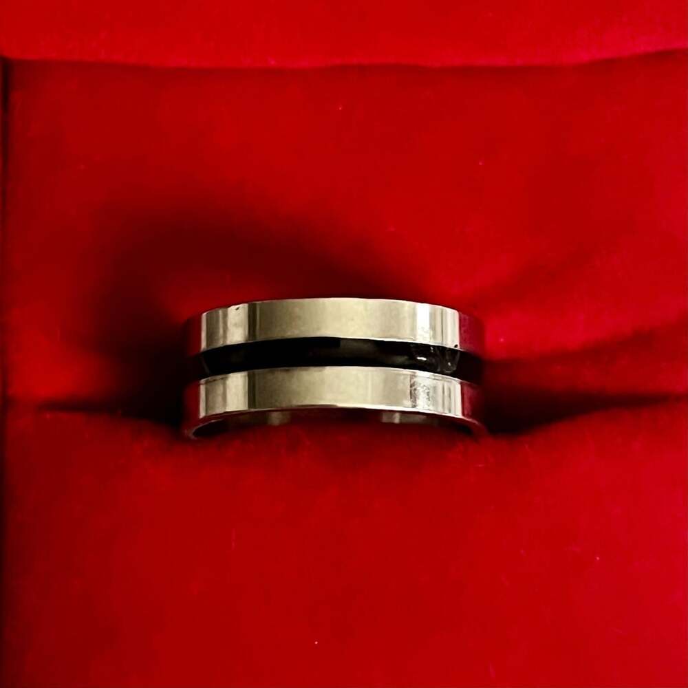 Tungsten Gray Grooved Design Comfort Fit Polished Finish 6mm Band Size 6